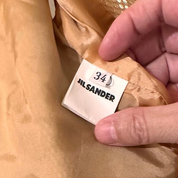 Vintage 1999 Jil Sander Women's Sleeveless Metallic Gold Mesh Vest, 2 (34) NWOT - Picture 10 of 11